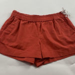 J.Crew Tomato Red Linen Canvas Pull On Shorts M Photo 0