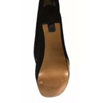 H by Halston Black Camel Brown Leather Peep Toe High Heel Stiletto Pumps Sz 8.5 Photo 7