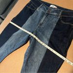 CAbi  hi-low crop two tone jeans, released hem, highwaisted size 16 plus size Photo 10