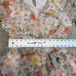 Blush XL ruffle floral faux wrap romper front tie D4 2381 Photo 4