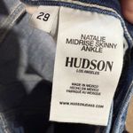 Hudson  Natalie Mid Rise Ankle Skinny Jeans Sz 29 Photo 6