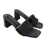 Charlotte Russe Women’s Square Toe Faux Leather Slip-on Sandal Size 10 Photo 3