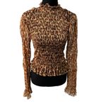 Free People NWT! Hello There Animal Print Smocked Crop Top - Size Small Photo 5