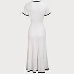 Rihoas Women's White Contrasting Sweater Midi Dress Size L Photo 7
