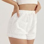 House Of CB white broderie anglaise shorts Photo 12