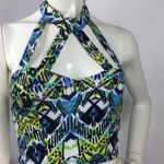 Bebe 2b Cutout Printed Strappy Choker Crop Top Photo 5