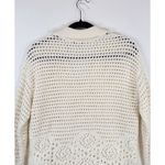 Madewell  Womens Sweater Beige Crochet Polo V Neck Long Sleeve Pullover Boho XS Photo 9