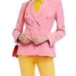 Moschino NWOT  pink floral embroidered slim fit blazer Photo 1