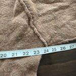 Free People  Irresistible Fringe Hem Slouchy V-Neck Oversized Sweater Tan S Photo 10