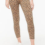 J.Crew NWOT Cropped Leopard Leggings Cotton Women's Size Small Photo 0
