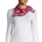 BCBGeneration NWT BCBGenration Classic Printed Plum SquareScarf Small Photo 1