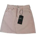 Levi's NWT  Straus High Rise Pastel Pink Cotton Denim Five Pocket Jean Skirt Photo 3
