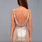 Lulus Lulu’s Shine Time Sequin Mini Dress Sleeveless Lined Side Zip Rose Gold S NWT Photo 3