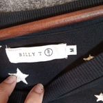 Billy T Black Sweater with Star Accents Pullover Crewneck Womens Medium Photo 2