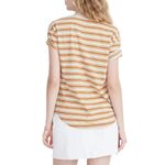 Madewell Whisper Cotton Stripe Crewneck Tee Crop Feather Blue Castaway Stripe M Photo 2