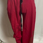 PINK - Victoria's Secret Women's PINK Red Gold Logo Joggers S Photo 0