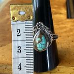 Natural Blue Moon Turquoise Sterling Silver Ring Size 10 Photo 6