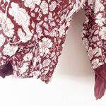 Cleobella  Rafia Floral Lace Blouse size in Maroon Photo 5