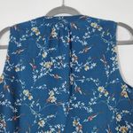 PaperMoon  Blue Sleeveless Floral Top Size Small NWT Floral Boho Blouse Photo 4