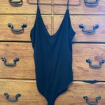 Gaze USA Gaze Bodysuit USA Black Spaghetti Strap V-Neck Photo 1