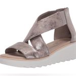 Clarks Jillian rise ultra comfort pewter metallic sandals, size 8 = Photo 0