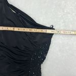 Arden B Fitted black dress with side stones one shoulder Sz M Photo 5