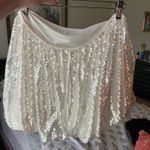fab'rik White Sparkle Skirt Photo 0