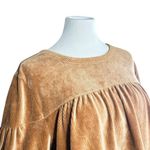 Madewell  Texture and Thread Corduroy Long Sleeve Swing Top Blouse Caramel XL Photo 4