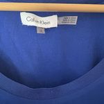 Calvin Klein Royal Regatta Blue Chiffon Overlay Short Sleeve Top 1X Plus Photo 2