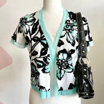 Vintage Floral Rhinestone Bolero Jacket‎ Y2K Glam Coquette Fairycore Medium Photo 0