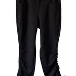 BELLE BY KIM GRAVEL NWOT Ponte Convertibelle Crop Pants with Tie 4 Petite Black Size 4P Photo 1