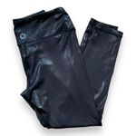 Pro Player Leggings Glossy Black Cropped Stretch Moisture Wicking Workout Small Photo 2