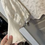 Andree by Unit  Cream Textured Knit Sweater White Oversized Batwing Cozy 2X Photo 4