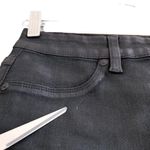 BLANK NYC Jack Leather-Like Raw Edge Denim Jean Mini Skirt Black Shine 25 Revolve Photo 11