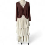 Silence + Noise UO  Brown Long Sleeve Blouse - Size S Photo 2