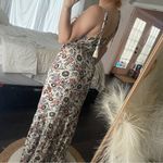 American Eagle Women’s Small Floral Keyhole Tassel Maxi Dress Photo 1