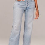 Abercrombie & Fitch  90s Baggy Low Rise Curve Love Blue Jeans Photo 0