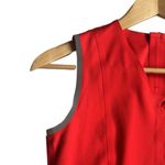 Theory Red Laser edged cropped reflective tank top Photo 5