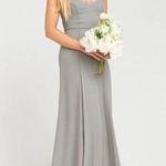 Show Me Your Mumu NWT Godshaw Goddess Gown Bridesmaid Dress Charcoal Size L Photo 11