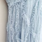 Ivy City Co Lilac/Gray Floral Beaded Ruffled Swiss Dot Maxi Tulle Dress. Purple Size 1X Photo 6