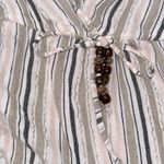 Blue Island  Green and White Ruffled Wrap Sundress beach vacay cover size large Photo 4