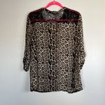 Siren Lily EUC  Woman Cheetah Leopard Lace Blouse sz 3x Photo 4