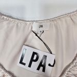 LPA  Flutter Sleeve Satin Top in Champagne Pink XL Photo 4