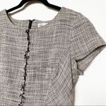 Worth Tweed Pattern Short Sleeve Linen Blend Career Dress Size 6 Photo 1