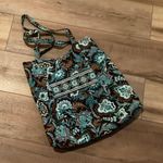 Vera Bradley curvy tote bag l teal, brown, white paisley design Photo 2