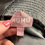 Show Me Your Mumu Plus 1X Claire Midi Dress Formal Ruffle Side Slit Sage Satin Photo 7