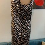 Lulus Lulu’s Acting Wild Sequin Tiger Zebra Animal Print One-Shoulder Mini Dress S Photo 2