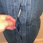 DKNY Jeans denim pleated sleeveless jean tunic button down shirt Photo 3