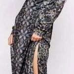 Free People  Cabaret Paisley Floral Whimsical Cutout Maxi Long Sleeve Dress M Photo 0