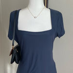 Abercrombie & Fitch  Navy Blue Women's Bodysuit Size XL Photo 0
